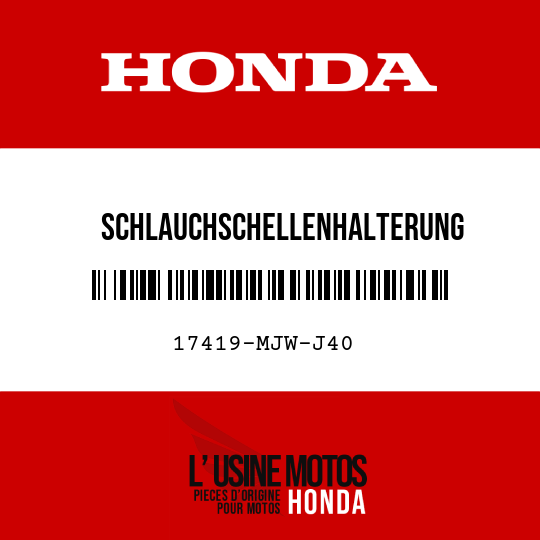 image de 17419-MJW-J40 SCHLAUCHSCHELLENHALTERUNG