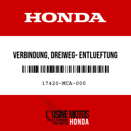 image de 17420-MCA-000 VERBINDUNG, DREIWEG- ENTLUEFTUNG