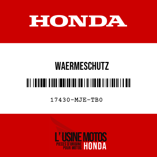 image de 17430-MJE-TB0 WAERMESCHUTZ