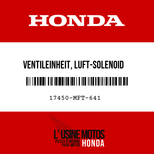image de 17450-MFT-641 VENTILEINHEIT, LUFT-SOLENOID