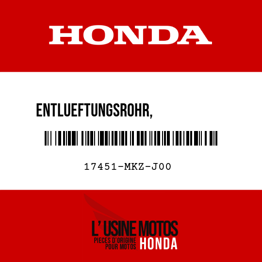 image de 17451-MKZ-J00 ENTLUEFTUNGSROHR,             ZYLINDERKOPFDECKEL