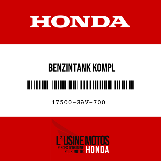 image de 17500-GAV-700 BENZINTANK KOMPL