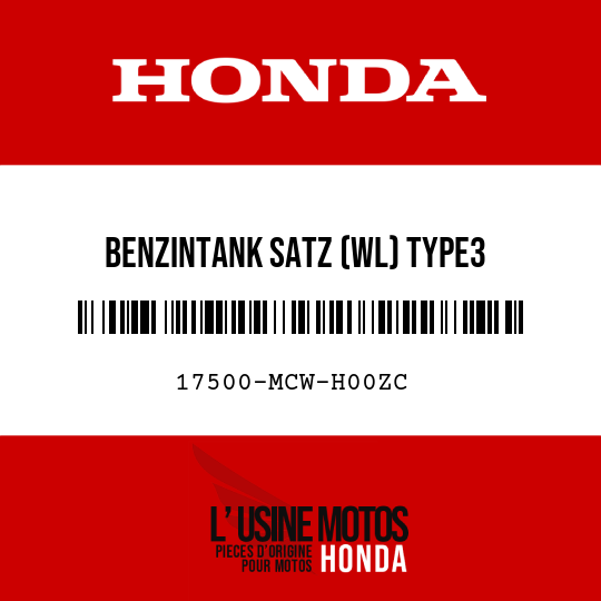 image de 17500-MCW-H00ZC BENZINTANK SATZ (WL) TYPE3 