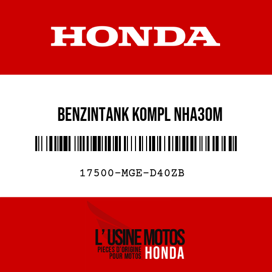 image de 17500-MGE-D40ZB BENZINTANK KOMPL NHA30M