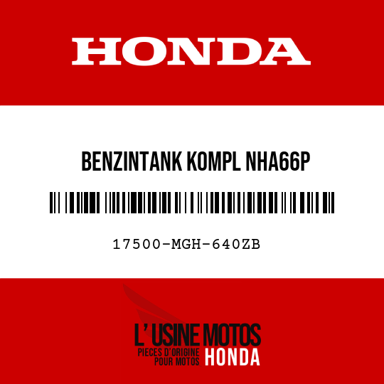 image de 17500-MGH-640ZB BENZINTANK KOMPL NHA66P