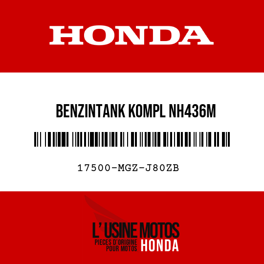 image de 17500-MGZ-J80ZB BENZINTANK KOMPL NH436M