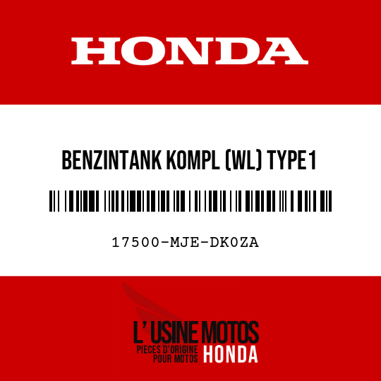 image de 17500-MJE-DK0ZA BENZINTANK KOMPL (WL) TYPE1