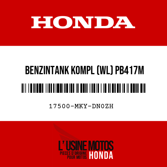 image de 17500-MKY-DN0ZH BENZINTANK KOMPL (WL) PB417M