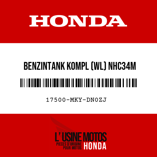 image de 17500-MKY-DN0ZJ BENZINTANK KOMPL (WL) NHC34M