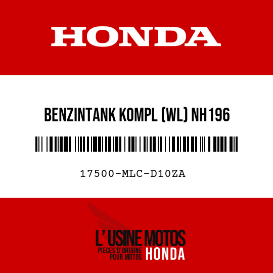 image de 17500-MLC-D10ZA BENZINTANK KOMPL (WL) NH196