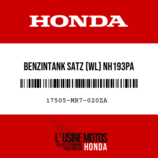 image de 17505-MR7-020ZA BENZINTANK SATZ (WL) NH193PA 