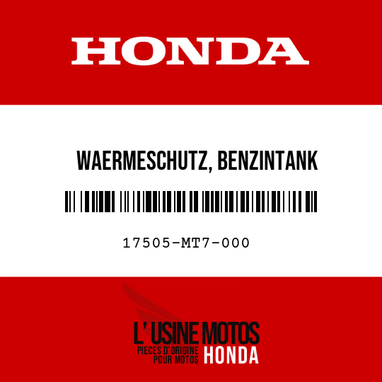image de 17505-MT7-000 WAERMESCHUTZ, BENZINTANK