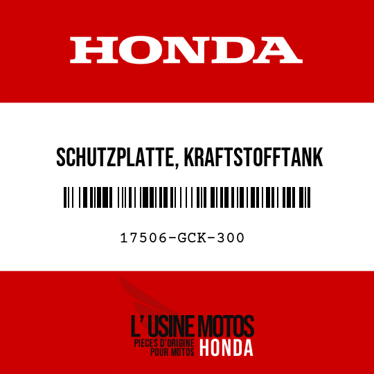 image de 17506-GCK-300 SCHUTZPLATTE, KRAFTSTOFFTANK