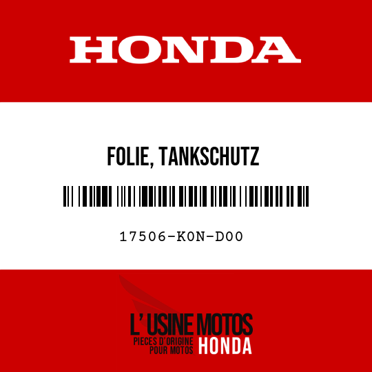 image de 17506-K0N-D00 FOLIE, TANKSCHUTZ
