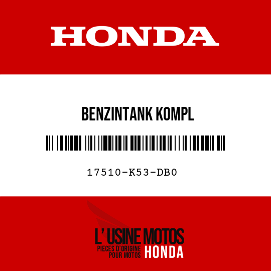 image de 17510-K53-DB0 BENZINTANK KOMPL