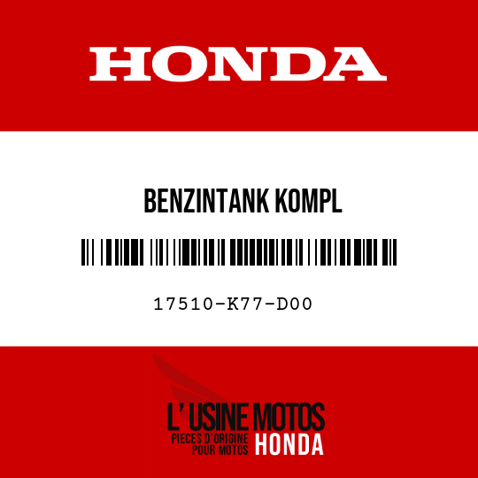 image de 17510-K77-D00 BENZINTANK KOMPL