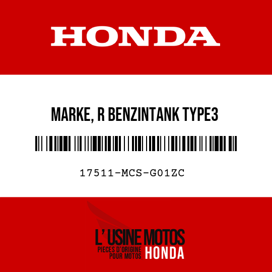 image de 17511-MCS-G01ZC MARKE, R BENZINTANK TYPE3