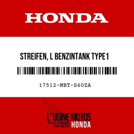 image de 17512-MBT-S60ZA STREIFEN, L BENZINTANK TYPE1