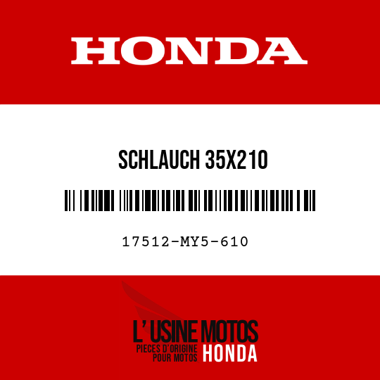 image de 17512-MY5-610 SCHLAUCH 35X210