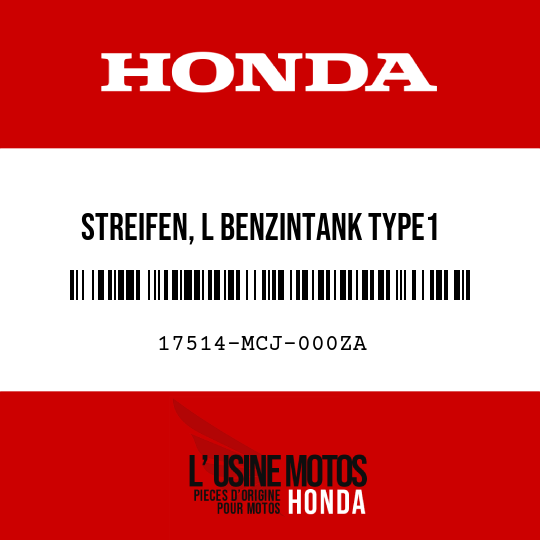 image de 17514-MCJ-000ZA STREIFEN, L BENZINTANK TYPE1