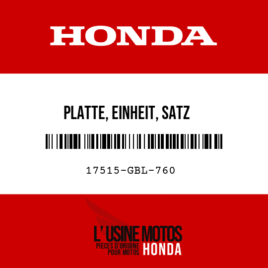 image de 17515-GBL-760 PLATTE, EINHEIT, SATZ