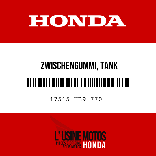 image de 17515-HB9-770 ZWISCHENGUMMI, TANK