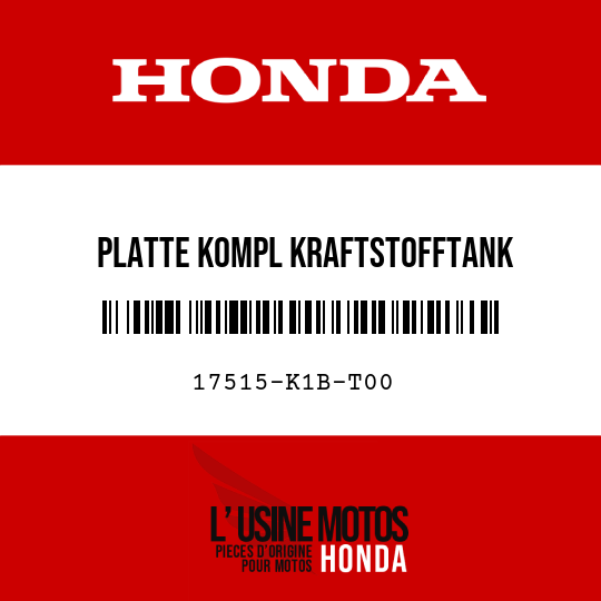 image de 17515-K1B-T00 PLATTE KOMPL KRAFTSTOFFTANK