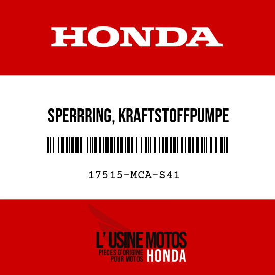 image de 17515-MCA-S41 SPERRRING, KRAFTSTOFFPUMPE