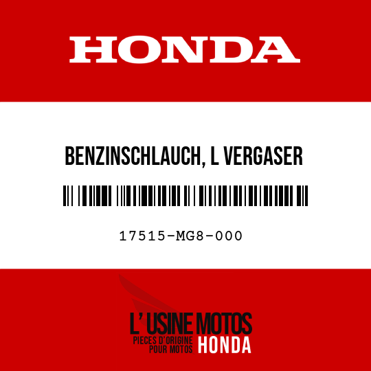 image de 17515-MG8-000 BENZINSCHLAUCH, L VERGASER