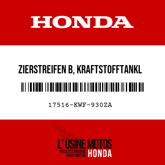 image de 17516-KWF-930ZA ZIERSTREIFEN B, KRAFTSTOFFTANKL TYPE1