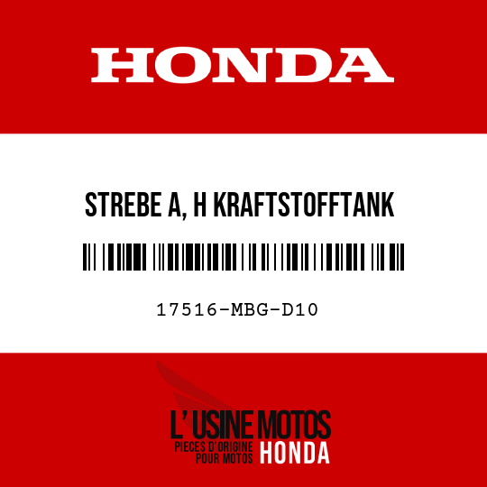 image de 17516-MBG-D10 STREBE A, H KRAFTSTOFFTANK