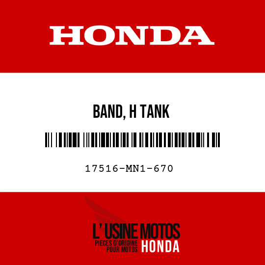 image de 17516-MN1-670 BAND, H TANK