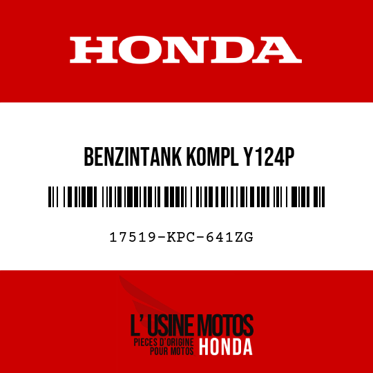 image de 17519-KPC-641ZG BENZINTANK KOMPL Y124P 