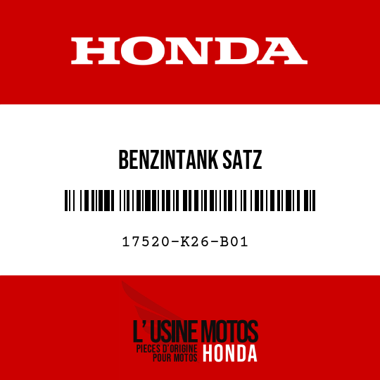 image de 17520-K26-B01 BENZINTANK SATZ