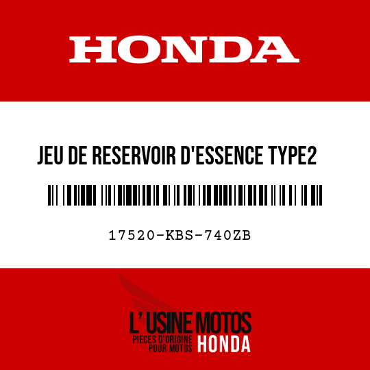 image de 17520-KBS-740ZB JEU DE RESERVOIR D'ESSENCE TYPE2