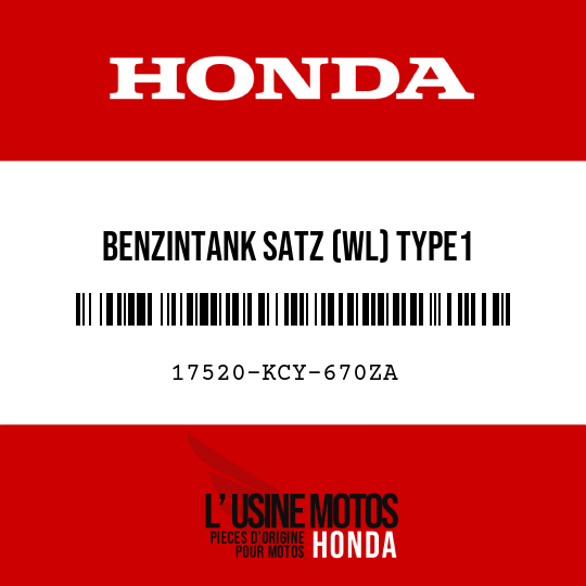 image de 17520-KCY-670ZA BENZINTANK SATZ (WL) TYPE1