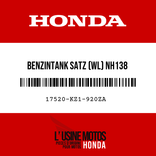 image de 17520-KZ1-920ZA BENZINTANK SATZ (WL) NH138 