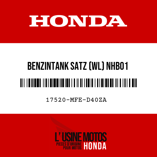 image de 17520-MFE-D40ZA BENZINTANK SATZ (WL) NHB01