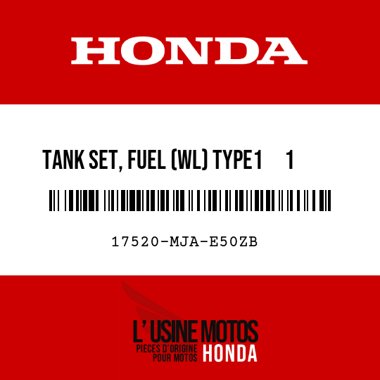 image de 17520-MJA-E50ZB TANK SET, FUEL (WL) TYPE1     1 (TYPE1     1 )