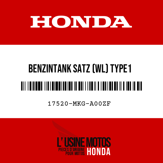 image de 17520-MKG-A00ZF BENZINTANK SATZ (WL) TYPE1