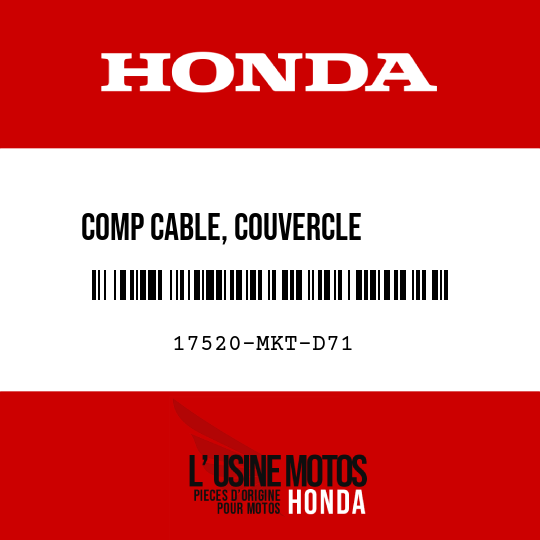 image de 17520-MKT-D71 COMP CABLE, COUVERCLE        RESERVOIR