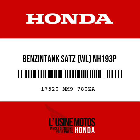 image de 17520-MM9-780ZA BENZINTANK SATZ (WL) NH193P 