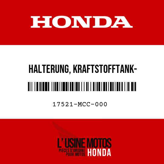 image de 17521-MCC-000 HALTERUNG, KRAFTSTOFFTANK- BEFESTIGUNG