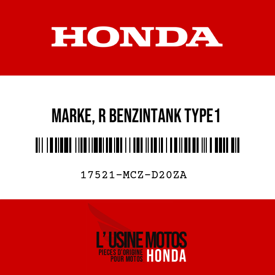 image de 17521-MCZ-D20ZA MARKE, R BENZINTANK TYPE1