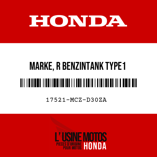 image de 17521-MCZ-D30ZA MARKE, R BENZINTANK TYPE1