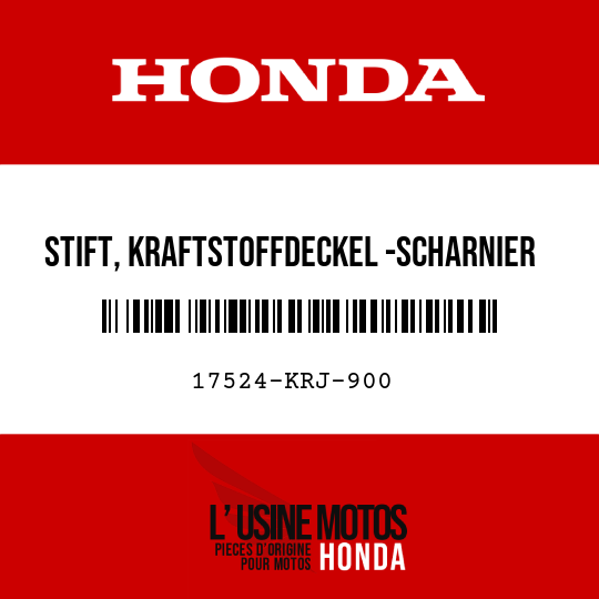 image de 17524-KRJ-900 STIFT, KRAFTSTOFFDECKEL -SCHARNIER