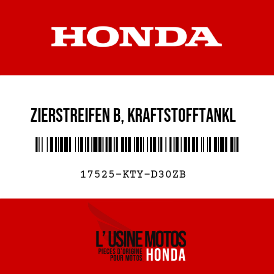 image de 17525-KTY-D30ZB ZIERSTREIFEN B, KRAFTSTOFFTANKL TYPE2 