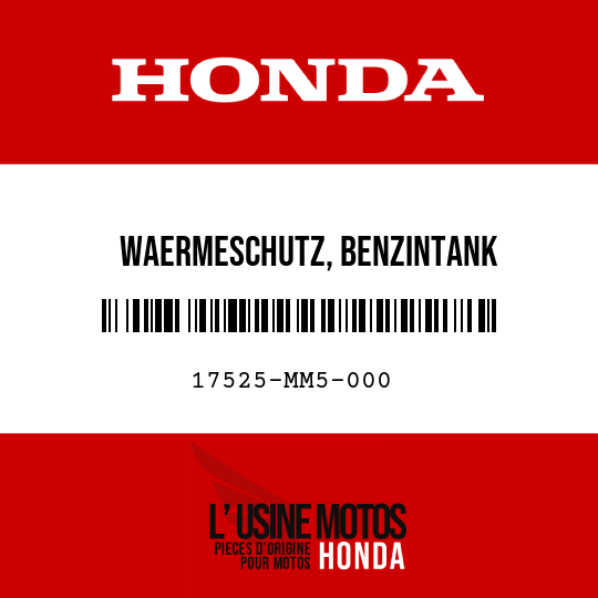 image de 17525-MM5-000 WAERMESCHUTZ, BENZINTANK