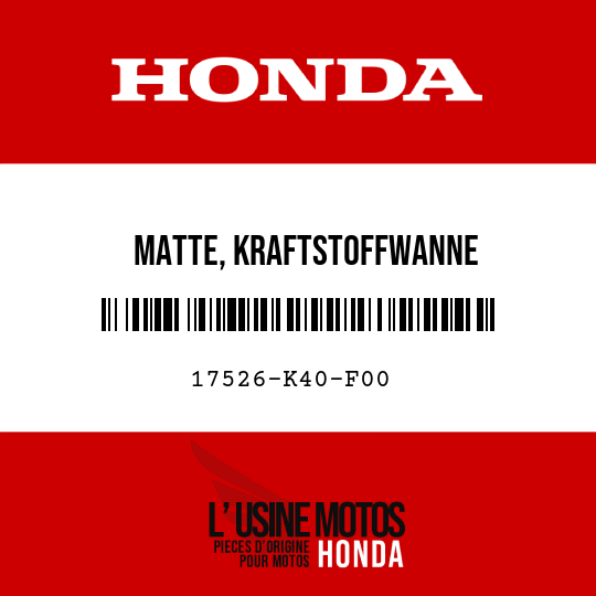 image de 17526-K40-F00 MATTE, KRAFTSTOFFWANNE