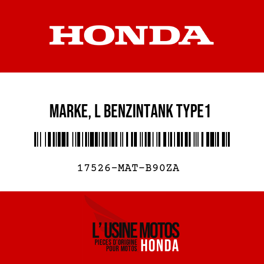 image de 17526-MAT-B90ZA MARKE, L BENZINTANK TYPE1